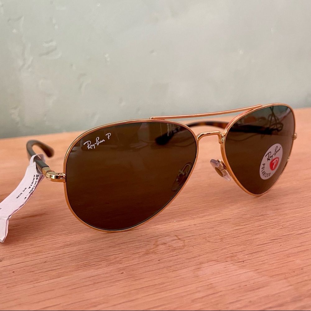 NWT Rayban Polarized Aviator Sunglasses